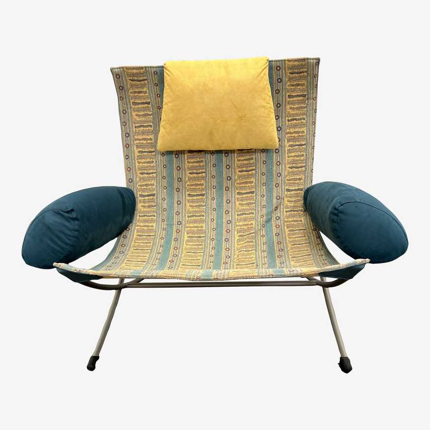 Giorgio Saporiti Il Loft Italy, Postmodern Sling Chair in Batik