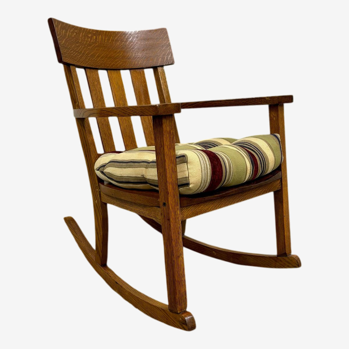 Antique Mission Oak Arts and Crafts Stickley Style Rocking Chair | Kashew
