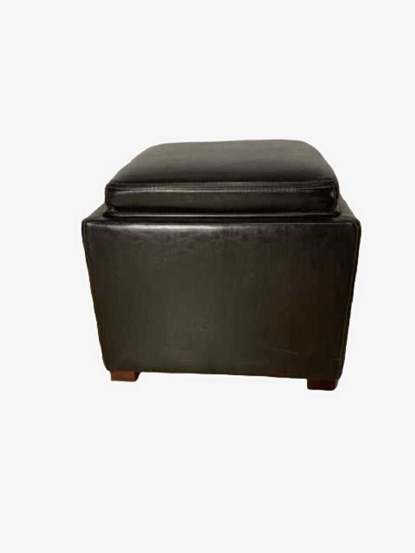 World Market Brown Storage Ottoman With Tray - image 0