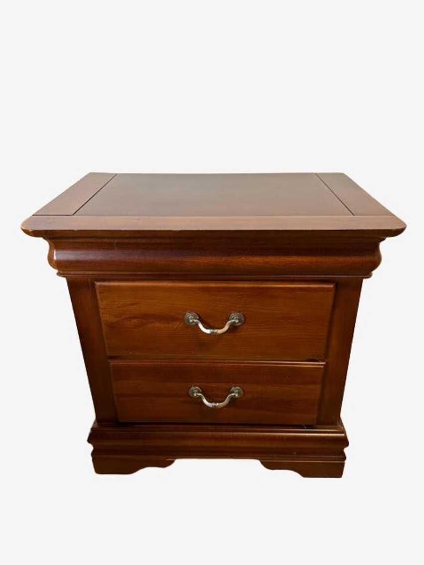 Havertys 2-Drawer Dark Wood Nightstand - image 0