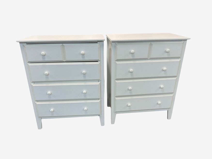 Pair of Sauder White Shaker Style Dressers EK221-189+ - image 0