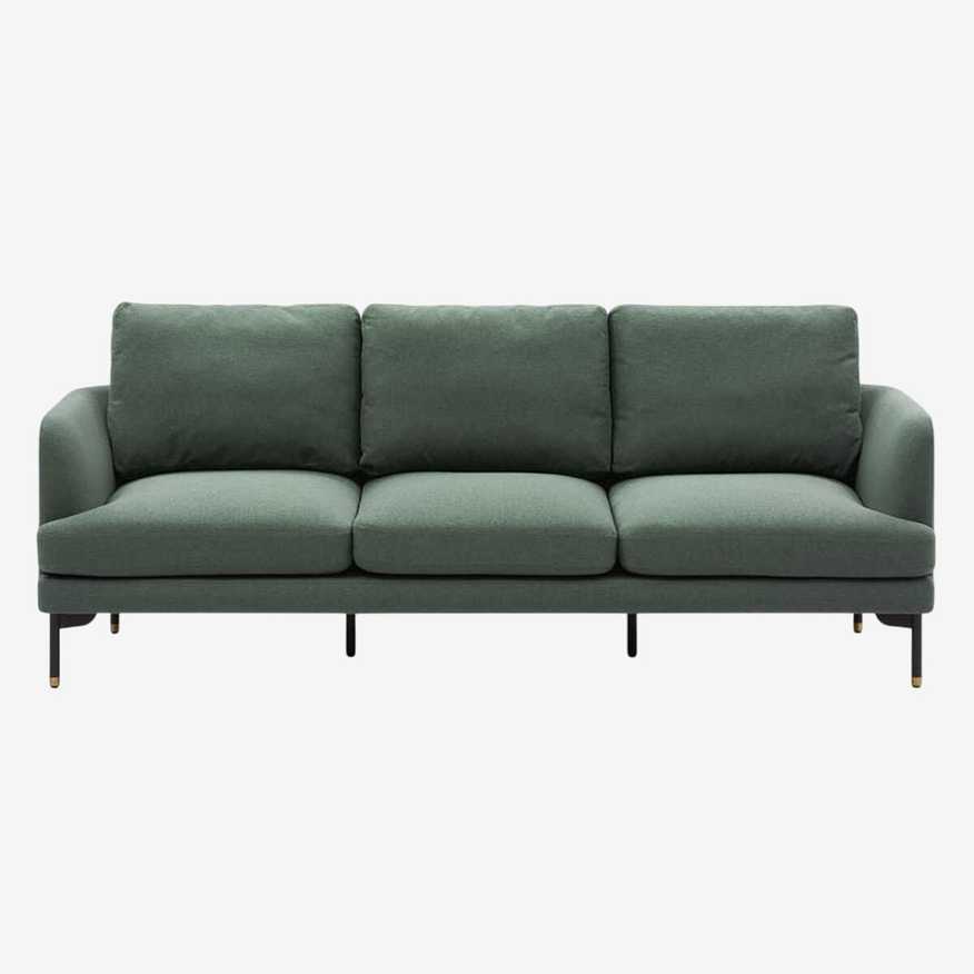 Pebble Contemporary 3-Seat Sofa by Castlery in Forest Green - image 0