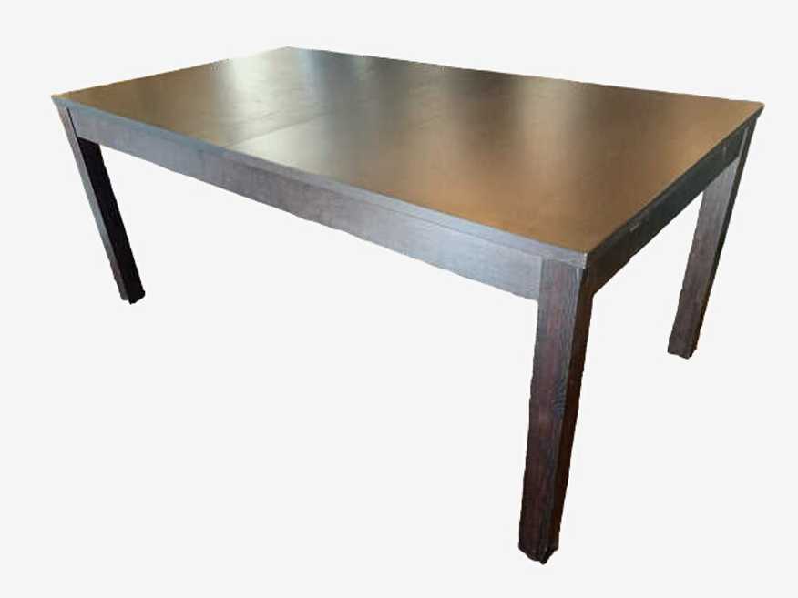 IKEA Extendable Black Dining Table With 2 17" Leaves - image 0