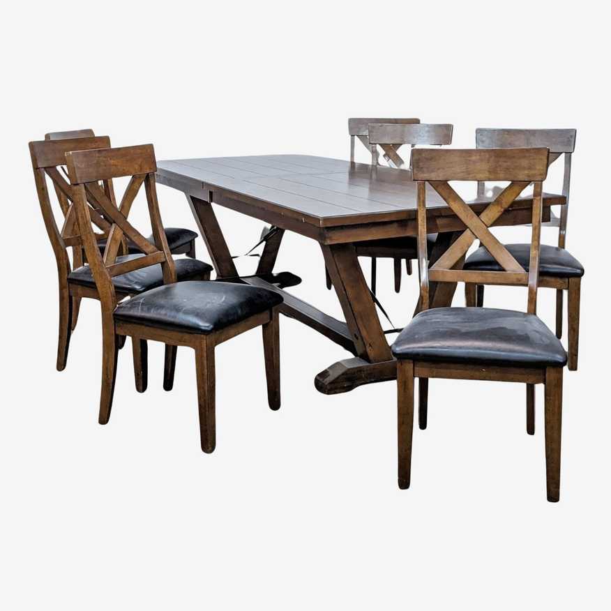 Bayside Furnishings Bolton 9-Piece Farmhouse Style Dining Set - image 0