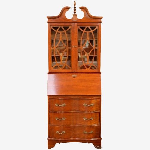 Compact Small Space Unique Secretary Desk with Hutch for Elegant Workspace