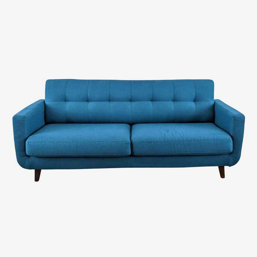 Living Spaces Blue Sofa - image 0