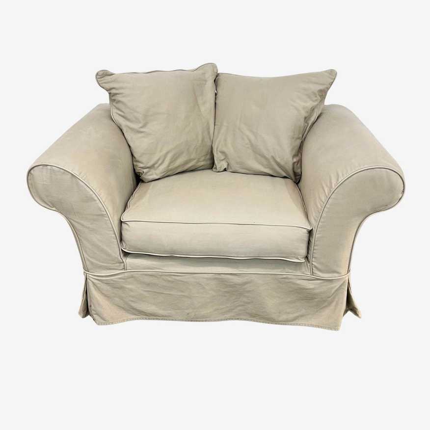 Pottery Barn Charleston Slipcovered Chair and a Half - image 0