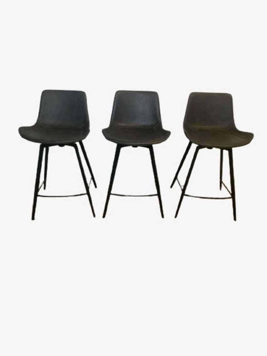 Set of 3 Arhaus Gage Faux Leather Counter Stools - image 0