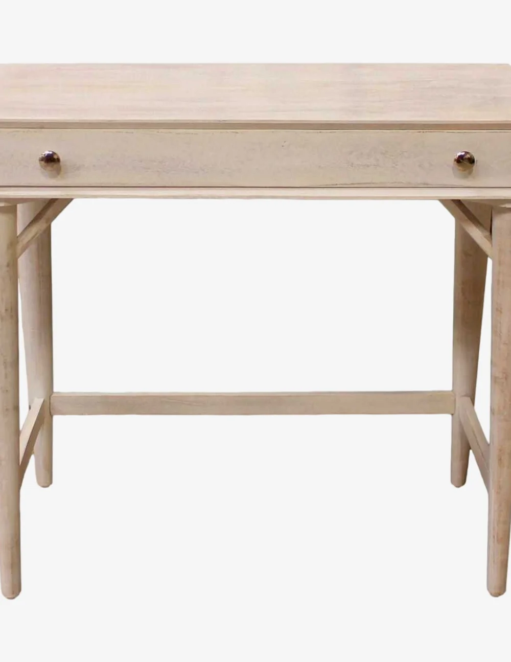 Distressed White Writing Desk - image 0