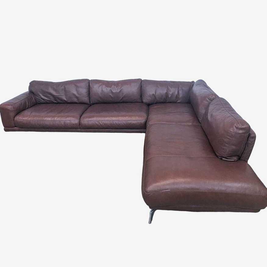 Peruna Comfy Leather Sectional Sofa by Scandinavian Designs - image 0