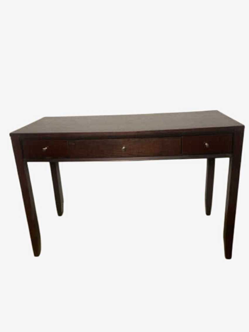 Dark Wood 3 Drawer Writing Desk - image 0