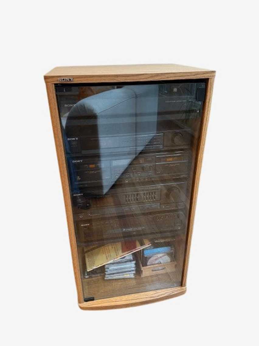 Mid Century Modern Stereo Cabinet & Sony Stereo Speakers KV232-5 - image 0