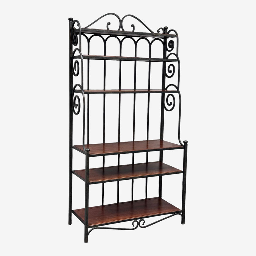 Classic Iron + Wood Etagere Bakers Rack - image 0