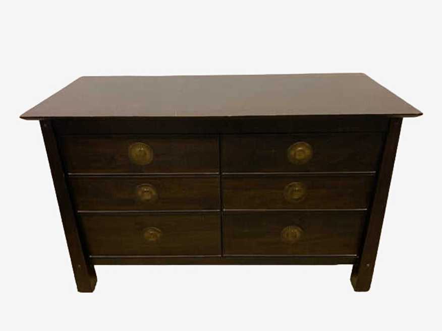 Pier 1 Shanghai Dark Wood Dresser With 6 Drawers AS IS - image 0