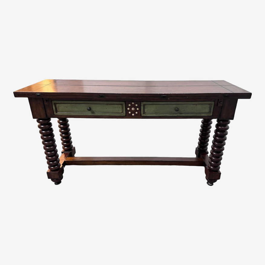 Hekman Fine Furniture Spanish Style Console Table With Expandable Surface - image 0