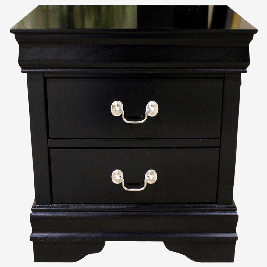 Ashley Black 2 Drawer Nightstand - image 0