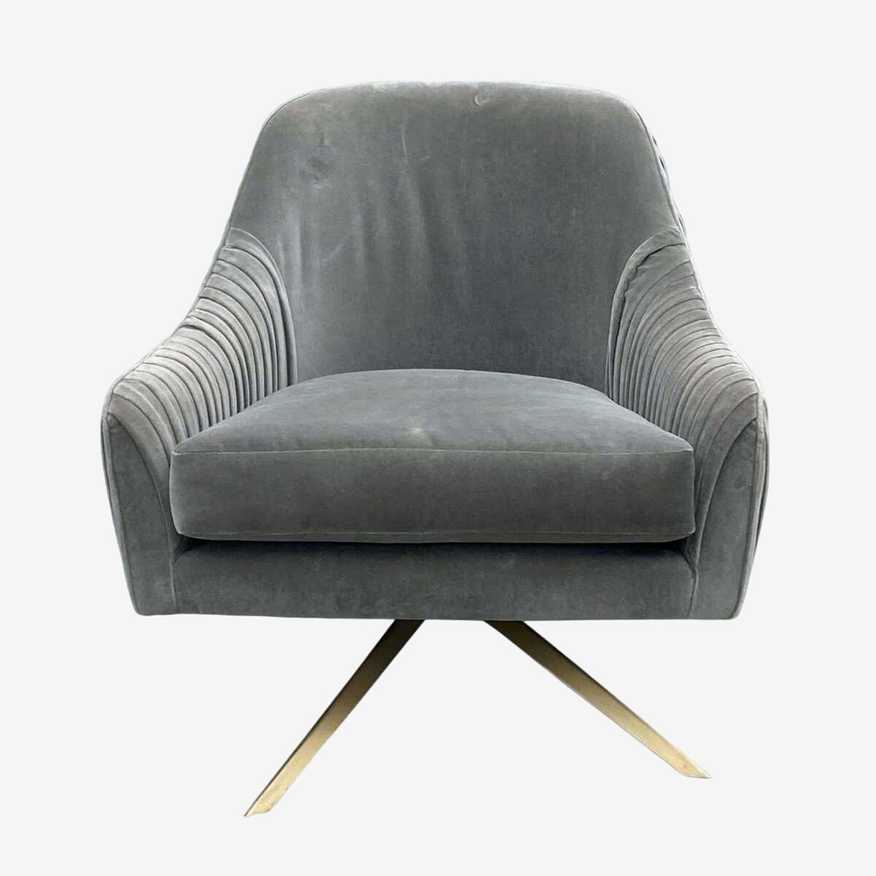 West Elm Roar & Rabbit Pleated Swivel Chair - image 0