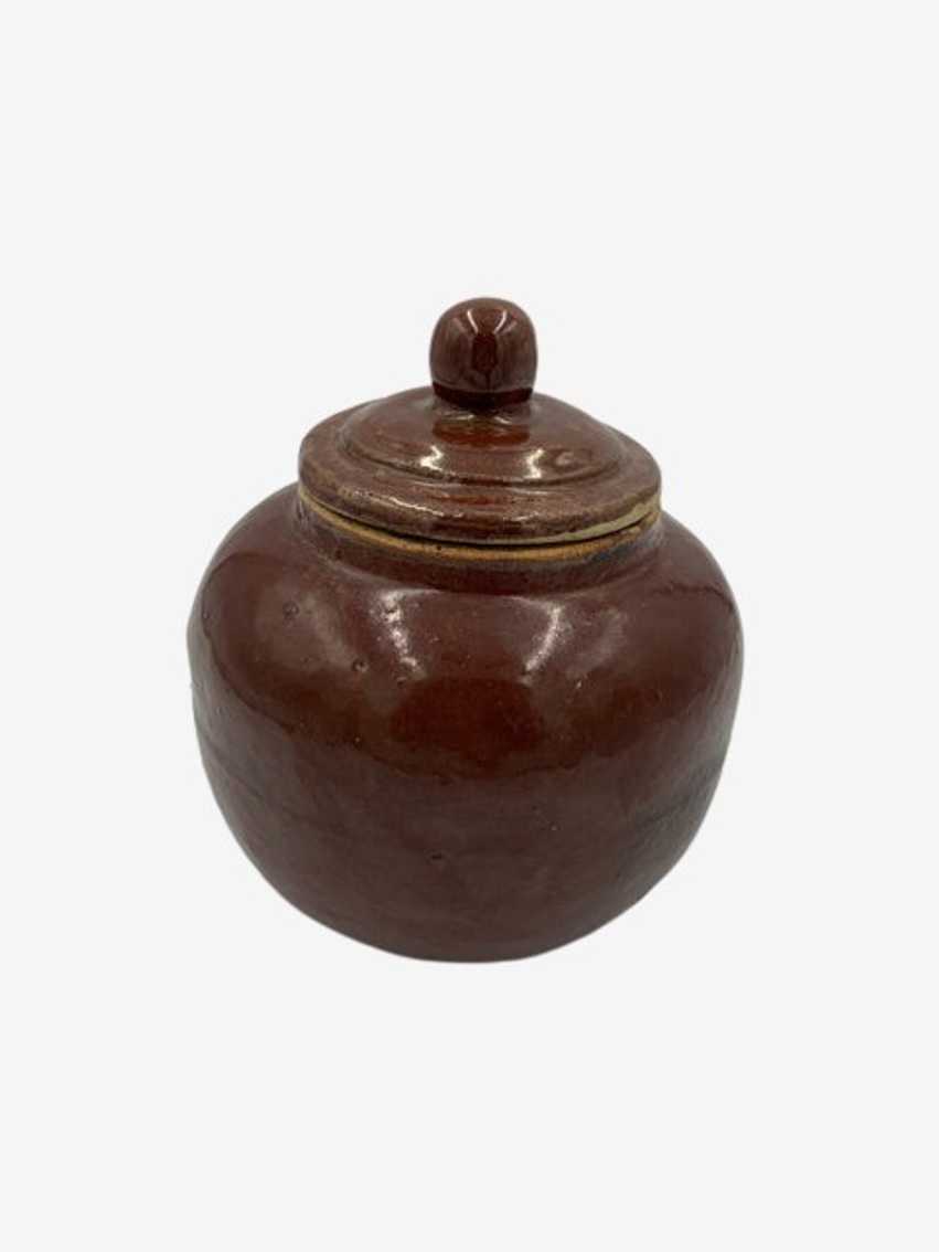 Brown Ginger Jar - image 0