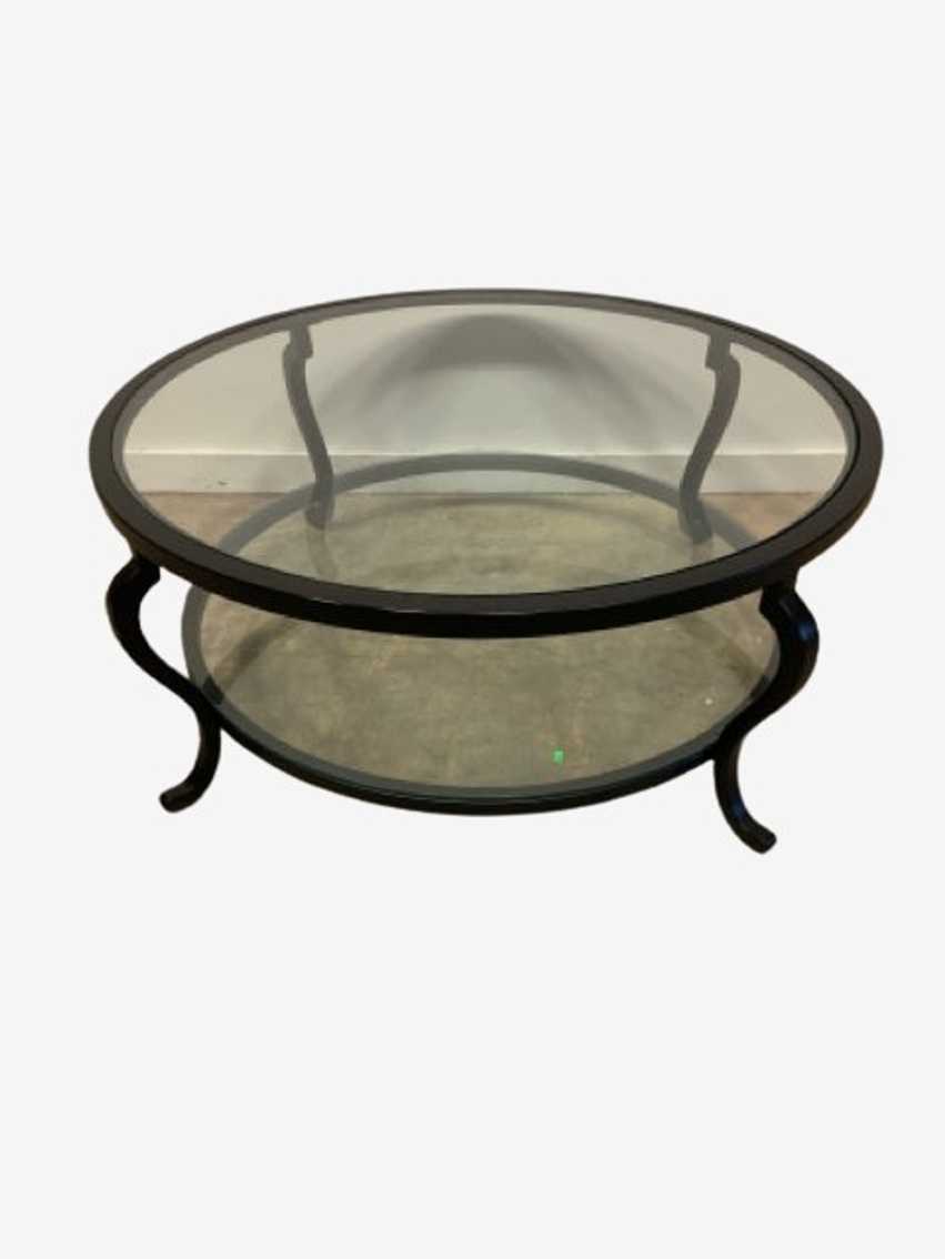 Pottery Barn Black Round Iron Table - image 0