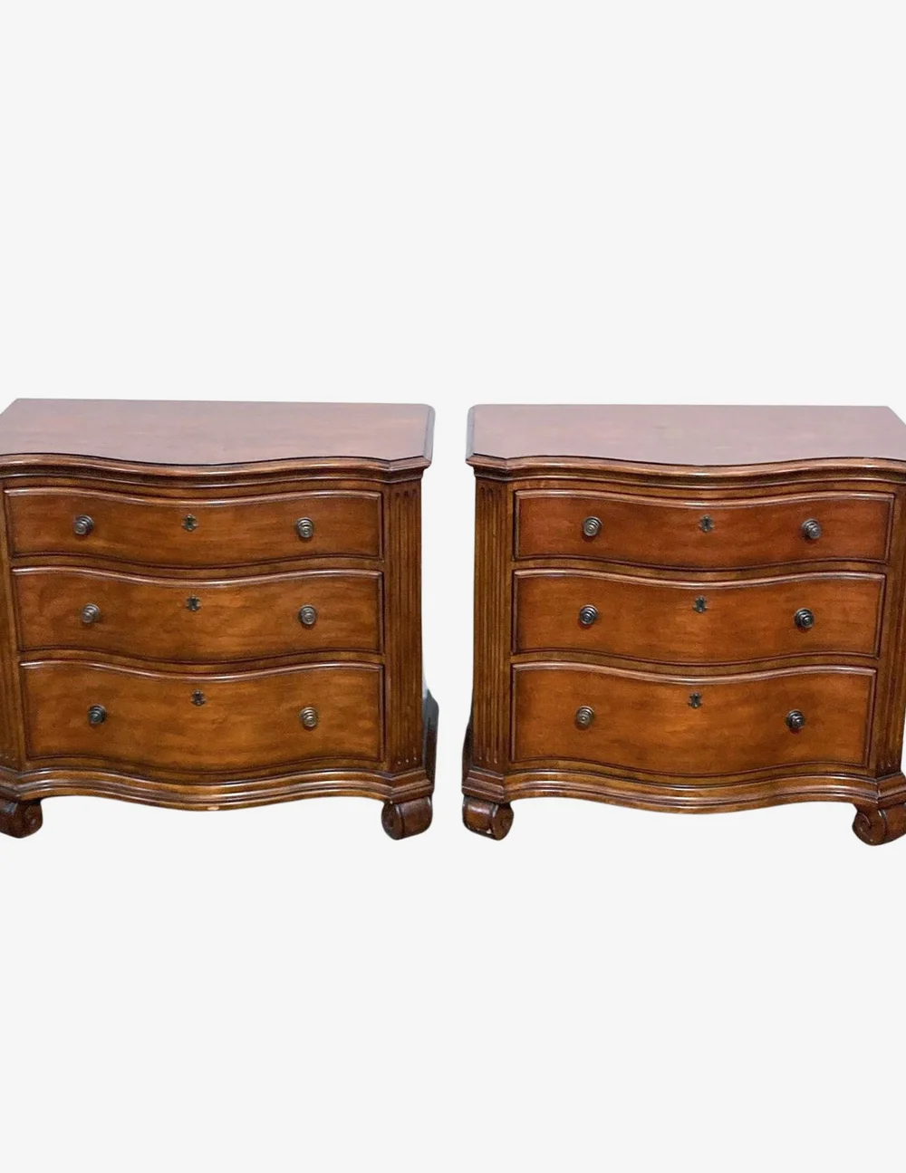 Pair of Vintage Ethan Allen Three Drawer Nightstands - image 0