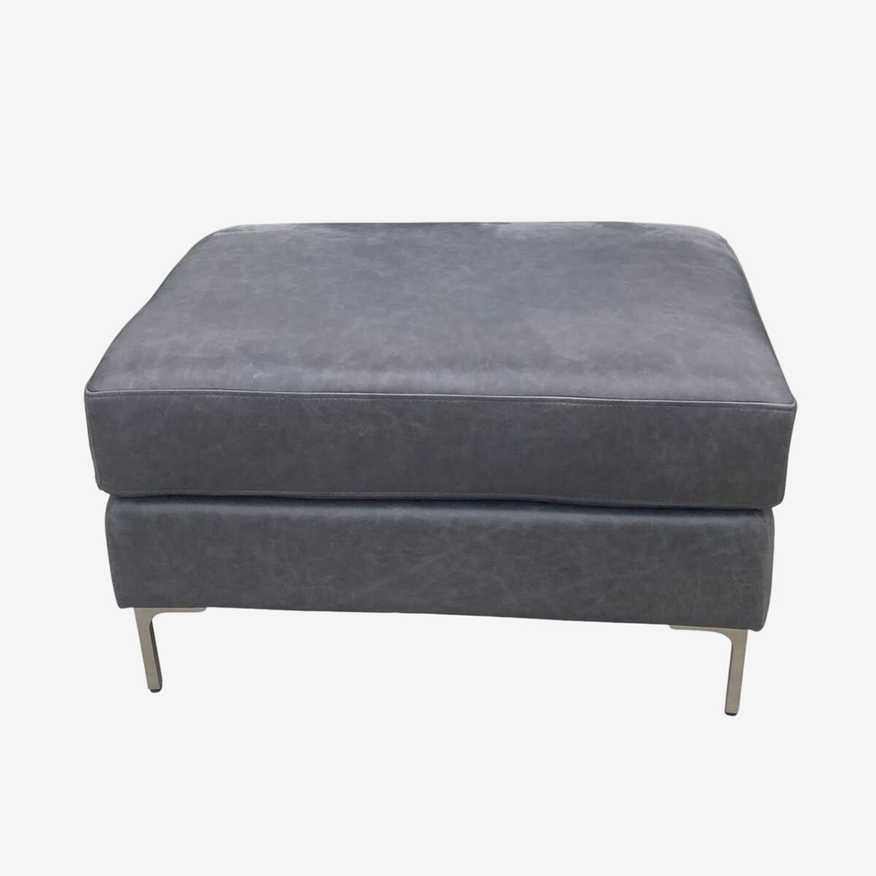 Pottery Barn Jake Leather Ottoman  - image 0