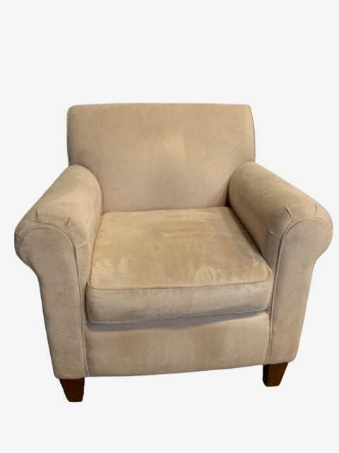 Suede accent online chair