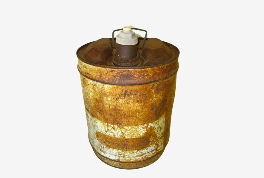 Vintage Metal Gas Can Pre-1950s Collectible Barrel Keg Liquid Container - image 0