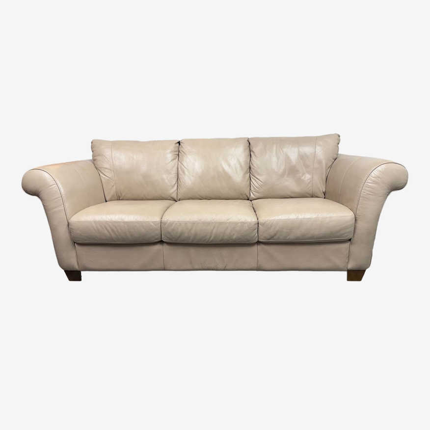 Italsofa Cream Leather Sofa - image 0