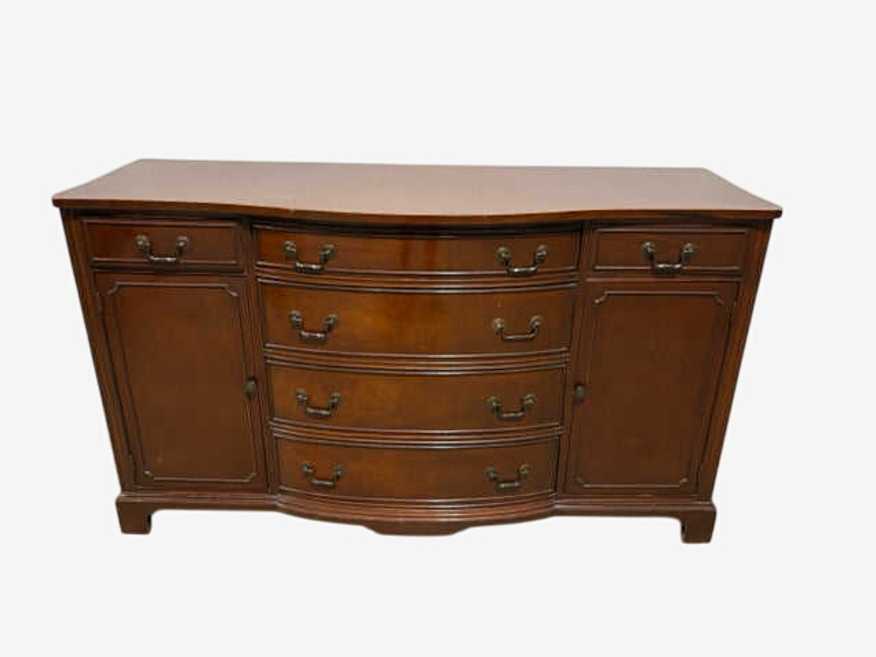 Dark Wood Buffet With 6 Drawers And 2 Doors - image 0