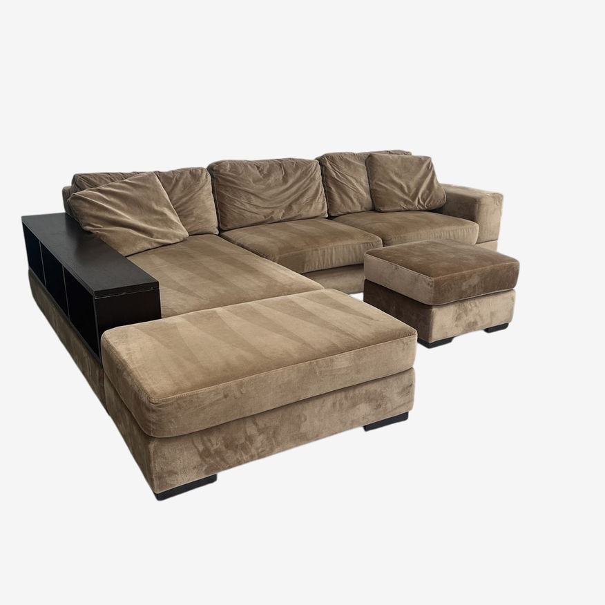 Houzz Furniture Sectional Couch w/ Bookshelf - image 0