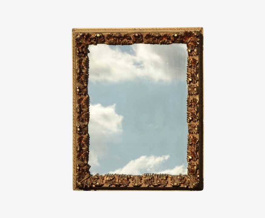 Vintage French Provincial Ornate Gold Wall Mantle Mirror AS IS - image 0