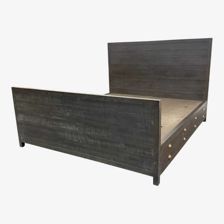 California King Restoration Hardware Printmakers Storage Bed Frame - image 0