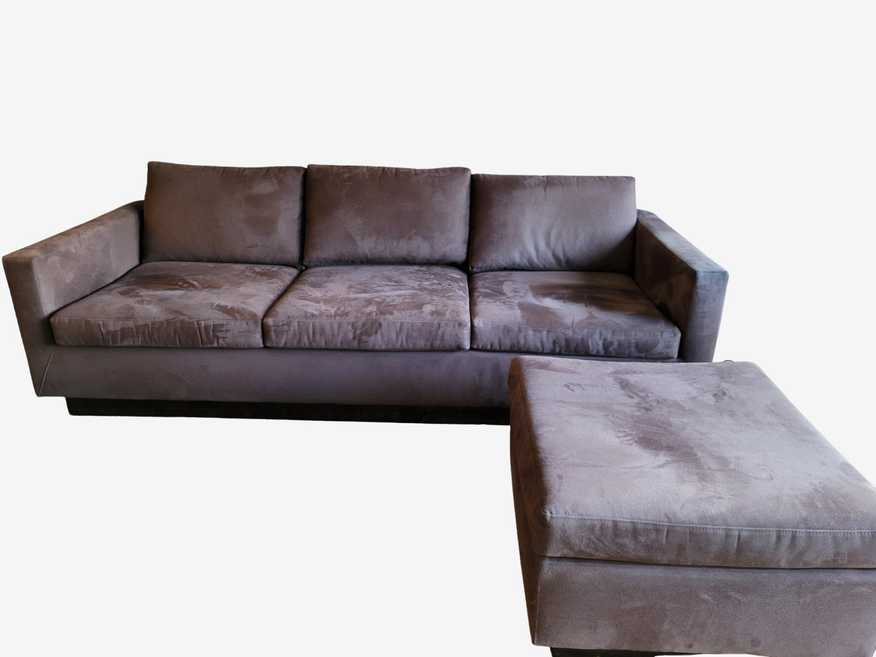 Perch Furniture Micro Suede Lowe Plum Sofa w/Ottoman/Chaise PFP229-5 - image 0