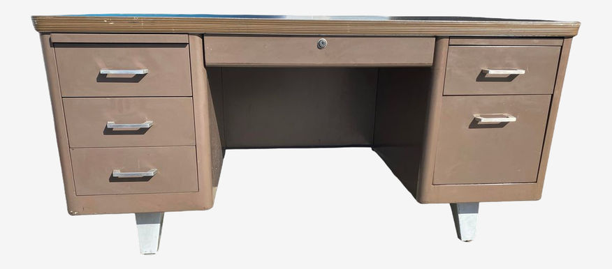 Vintage Cole Steel Metal Tanker Desk - image 0