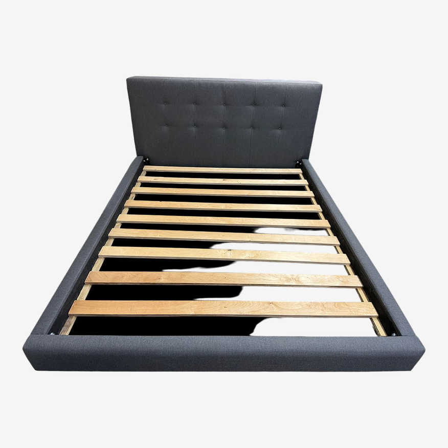 Queen Size Crate and Barrel Tate Upholstered Bed Frame - image 0