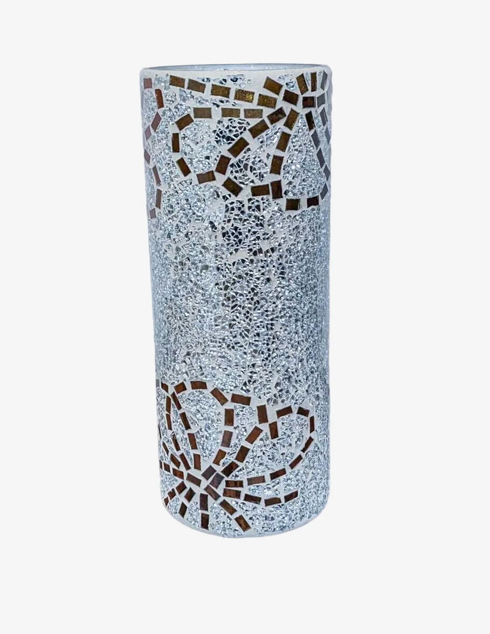 Glass Mosaic Cylinder Vase - image 0