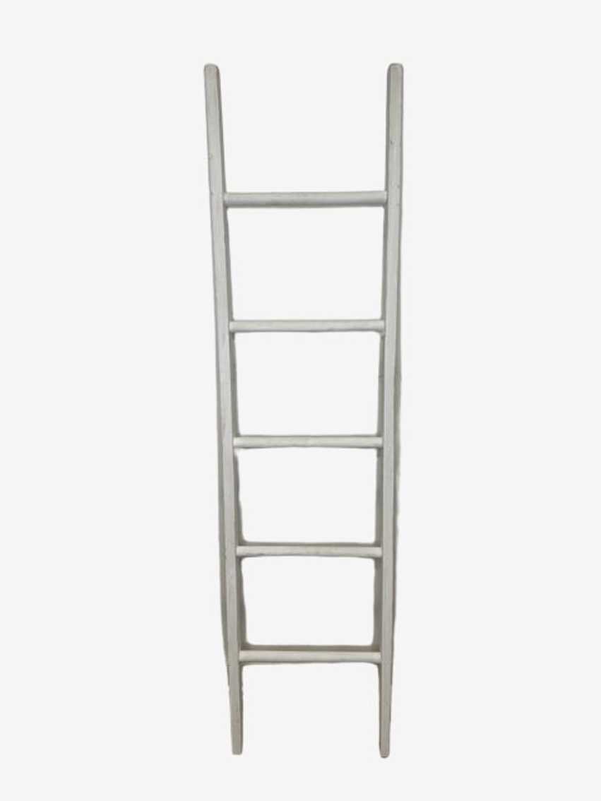 Distressed White Wooden Blanket Ladder - image 0