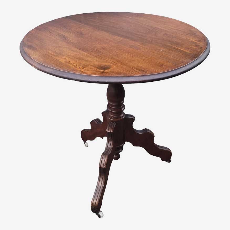 Antique Round Victorian Foyer Table - image 0