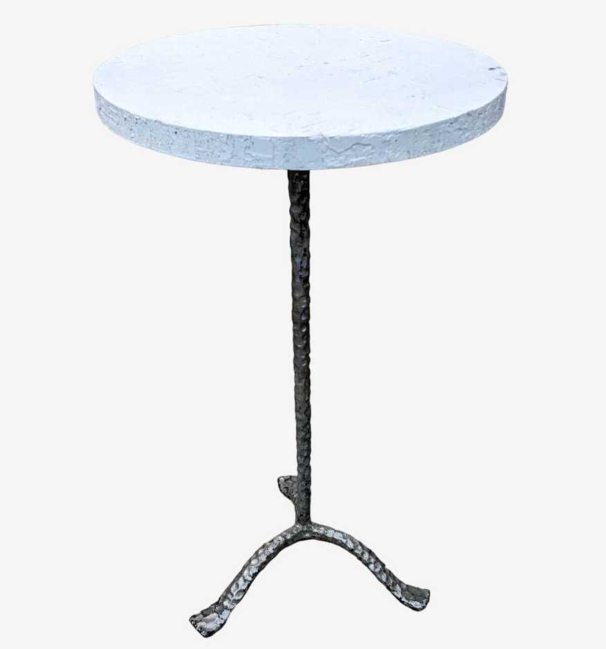 Wood and Wrought Iron Side Table - image 0