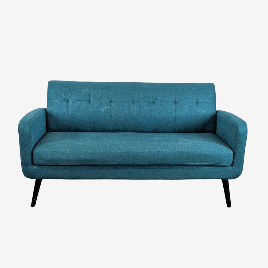 Araceli Mid-Century Green Loveseat - image 0