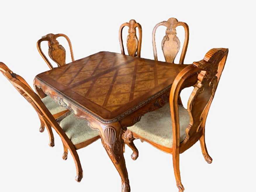 Kathy Ireland Wooden Dining Table with 8 Chairs - image 0