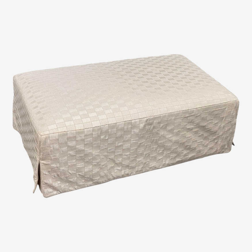 Rose Tarlow Fleur De Paris Melrose House Fabric Ottoman - image 0