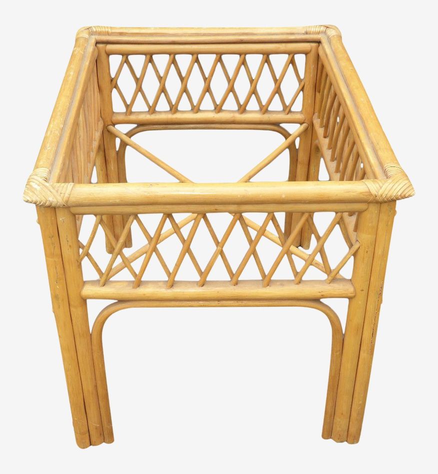Vintage Tiki Palm Beach Bamboo Rattan Bamboo End Table - image 0