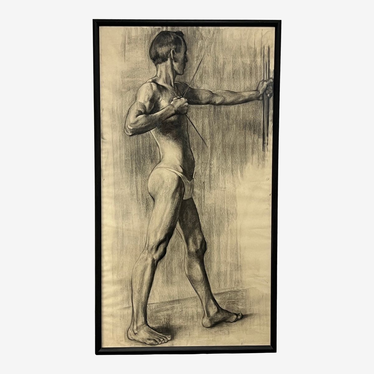 Early 20th Century Oswald Grill Original Sketch Life Size Nude of