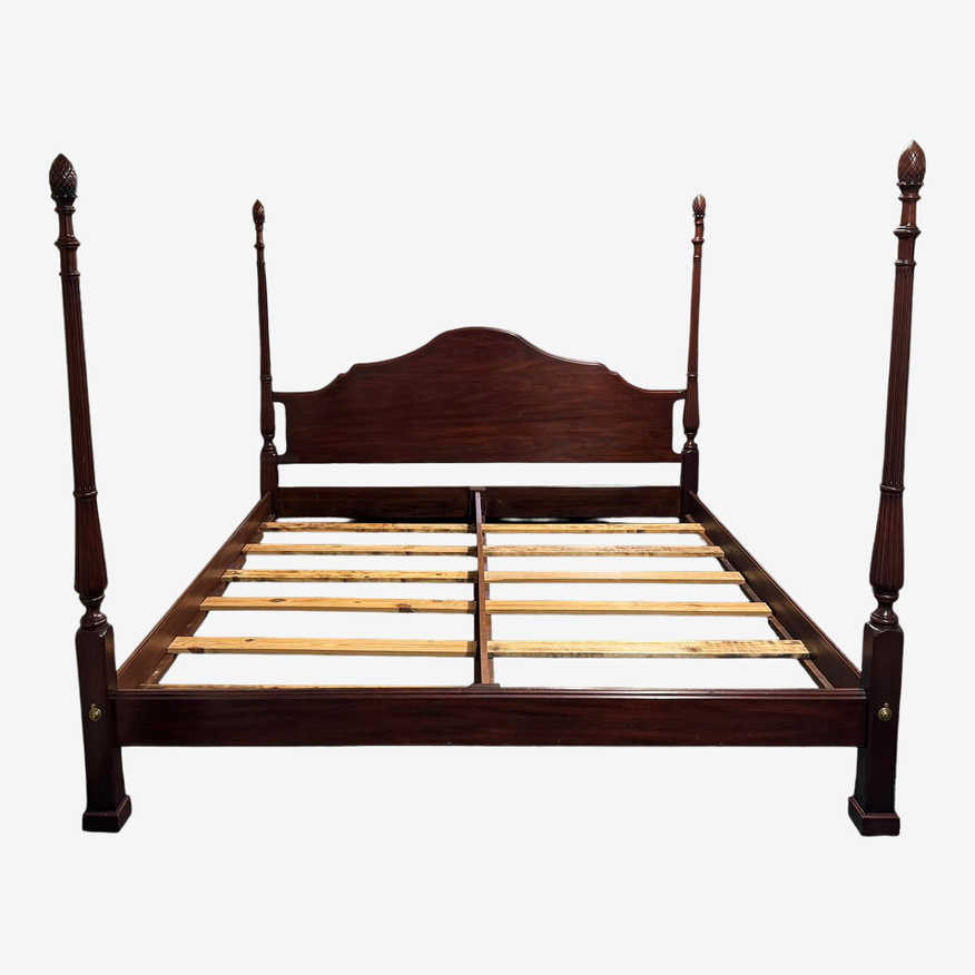 Eastern King Henkle-Harris Pineapple Low Poster Bed Frame - image 0