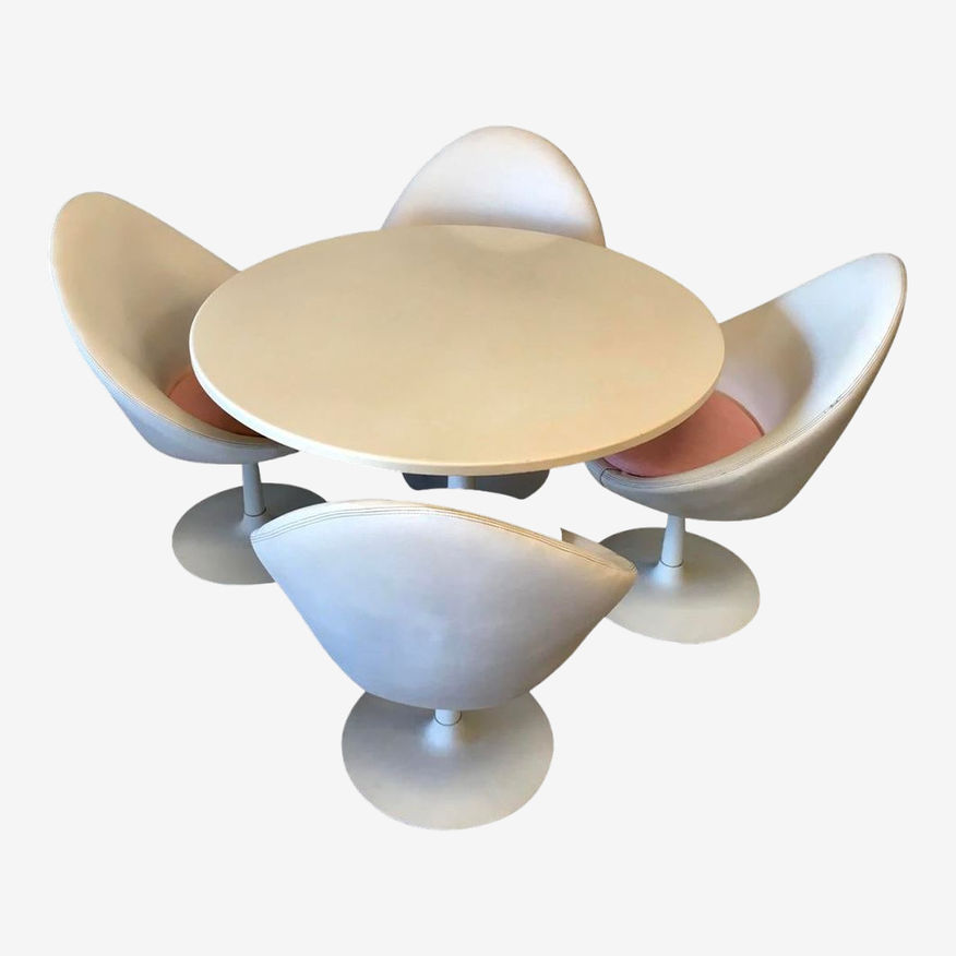 1960s Burke Vintage Table and Chair Dining Set of 5 - image 0