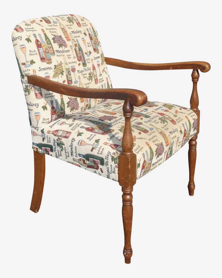 Custom Vintage Style Arm Chair + Ottoman - Kashew