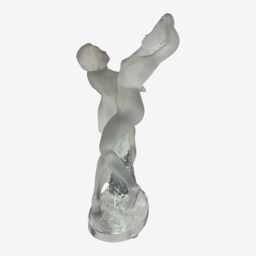 Lalique French Vintage Crystal Two Dancing Figures - image 0
