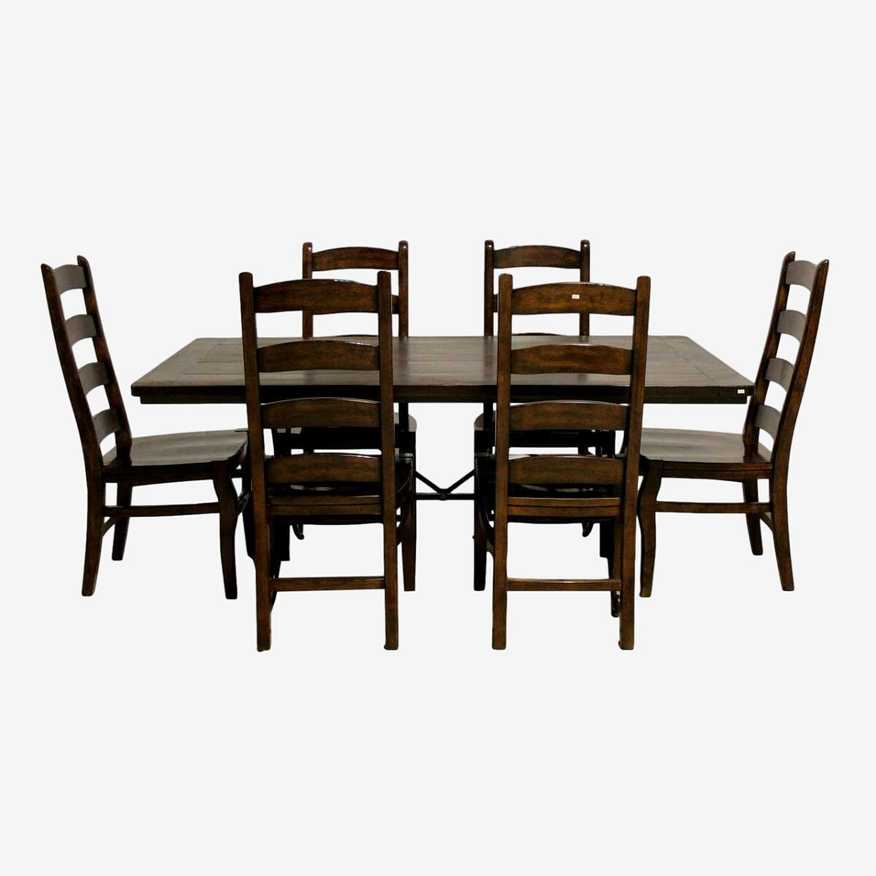Pottery Barn Trestle Dining Table w/6 Chairs - image 0