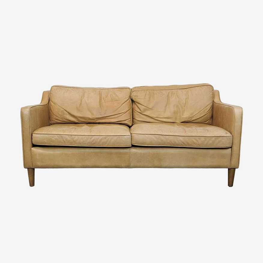 West Elm Mid-Century Leather Hamilton Loveseat - image 0